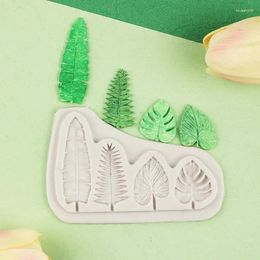 Baking Moulds Mould Resin Tools Cupcake Fondant Cake Decorating Palm Ginkgo Maple Monstera Deliciosa Leaves Silicone Sugarcraft