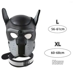 Party Supplies Puppy Cosplay Costumes Of XL Code Brand Increase Large Size Padded Rubber Full Head Hood Mask With Collar For Dog Roleplay