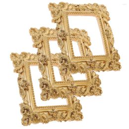 Frames Picture Frame Kit Vintage Mini Po Prop Gold Golden Bulk For Display Decoration Ornament