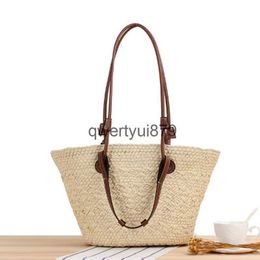 Shoulder Bags Fasion Large Capacity Straw Tote Bag Designer Women Soulder andmade Woven Lady andbags Summer Beac Basket Purses 2022H2421