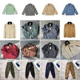 carhartts jacket Mens Jackets Vintage Washed Canvas Jacket Carhart Pullover Coat Lapel Neck Woollen Clothes Carharttlys Outwear Padded 5444 carhart GJH
