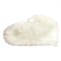 Carpets Fuzzy Soft Living Room Rugs Heart Shape Comfortable Rug With Dense Fleece For Bedroom Kids