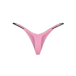 Women's Panties Sexy Thong Low Rise Thin Strap Solid Fashion Bikini Briefs BuLift Underwear Ladies Erotic Underpants 2024