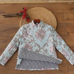 Ethnic Clothing Traditional Harajuku Jacket Hanfu Loose Embroidery Chinese Tang Suit Vintage Women National Clothes Coat Thicken