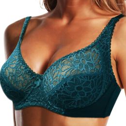 Bras For Womens Brassiere Ultra-Thin Deep V Plus Size Bra Underwire Female Underwear Sexy Lace Lingerie Tops B C D E F Cup