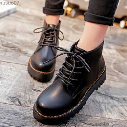 Boots Womens Ankle Boots 2023 Autumn and Winter Thick Heel Thick Sole Lace-Up Casual Shoes Womens Retro Oxford Shoes Women