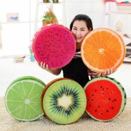 Pillow 33cm Creative Fruit Seat Plush Sofa Bedroom Living Room Throw Garden Chair Cover Floor Round Shape Home Decor