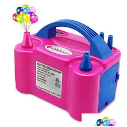 Other Festive & Party Supplies Portable Dual Nozzle Electric Balloon Blower Pump Balloons Inflator For Wedding Birthday Party Festive Dhnbw