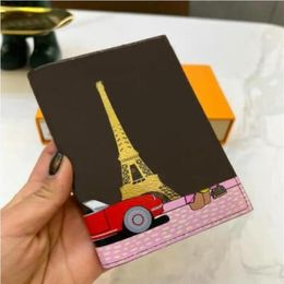 Womens Designer Card Holder PASSPORT COVER Fashion luxury business Protection Case Trendy Credit Mens Wallet Brown Iconic223P