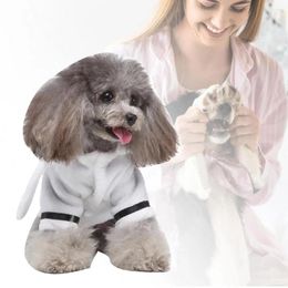 Dog Apparel Puppy Bathrobe Super Absorbent Drying Towel Sleepwear Clothes Pet Supply