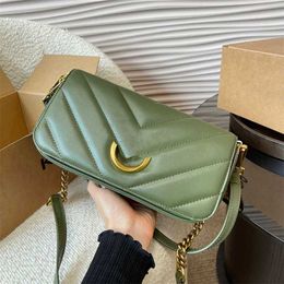 Chic Piko Twill Designer Bag Swallow Leather Handbag Purse Lady Shoulder Strap Messenger Bag For Women Chain Crossbody Bags Wallet