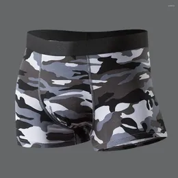 Underpants Camouflage Print Sexy Underwear Men Military Cotton Boxers Panties Mid-rise U-convex Shorts Male Briefs