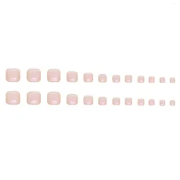 False Nails Aurora Style Press-on Toe Nail Solid Colour Short Square Long Lasting Artificial For Extension Suit Matching