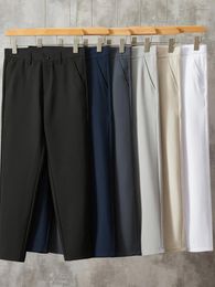 Men's Suits Suit Pants Mens Winter And Autumn Plus Velvet Uniform Nine Casual Feet 5477