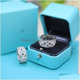 Band Rings Designers Ring Fashion Women Jewelrys Gift S Diamond Sier Rings Designer Couple Jewellery Gifts Simple Personalised Style Pa Dhu9O