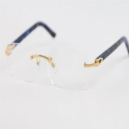 Manufacturers whole 8200757 Silver Rimless Eyeglasses frames women men 18K gold frame glasses Size56-18-140mm 2195