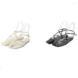 Sandals Cross Thin Straps Women Shoes Outside Buckle Stripper Elegant Feminino Zapatos Mujer With Back Empty Chaussure Femme