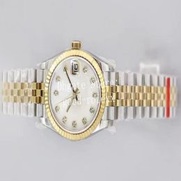 31mm Mother Of Pearl Ladies Watches Yellow Gold Women's Automatic Cal 2688 Movement Eta Watch Jubilee Bracelet Diamond EWF La281j