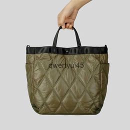 Shoulder Bags Casual Quilted Large Tote Bag Designer Padded Women andbags Waterproof Nylon Soulder Crossbody Big Sopper Purses 2023H2421