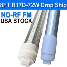 R17D 8Ft Led Shop Lights Fixture ,8 Feet 72W 8' Garage Light 96'' T8 Integrated LED Tube , Linkable Led Bulbs Garage Warehouse,High Output Surface Mount USA usastock