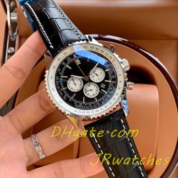 Designer Watches Fashion Luxury Watches Men s Aviation Watch 41mm VK Quartz Watch Chronograph Stainless Steel Leather Strap Sapphire Glass Waterproof Monte Luxury