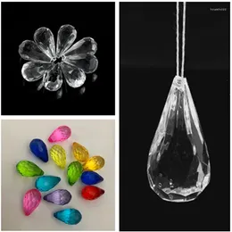 Party Decoration 15pcs/lot Colourful / Clear Hanging Pendant Diamond Chandelier Acrylic Crystal Beads Home Wedding DIY