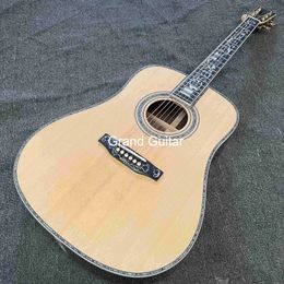 Custom 41 Inch Rosewood Back Side Deluxe Dreadnought D body Acoustic Guitar Spruce Top Life Tree Inlay Bone Nut