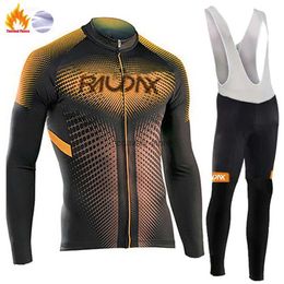 Men's Tracksuits Men Winter Thermal Fece Cycling Clothing Mens Jersey Suit Outdoor Warm Riding Bike Clothes Wear Ropa Ciclismo HombreH2421