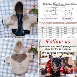 Dog Apparel Esigner Clothes Winter Pet Coat For Small Dogs Cold Weather Warm Windproof Puppy Jacket Pets Hoodie With Classic Letters L Otefk