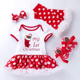 Clothing Sets Born Christmas Clothes Baby Girls Set My First Ruffle Dress