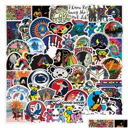 Car Stickers 50Pcs Rock Band Gratef Dead Sticker And Roll Iti Kids Toy Skateboard Motorcycle Bicycle Decals Wholesale Drop Delivery Dhtcx