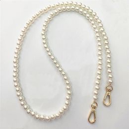 Brand Pearl Strap For Bags Handbag Accessories Purse Belt Handles Cute Bead Chain Tote Women Parts Gold Clasp Bag &277F