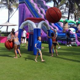 4mH (13.2ft) With blower wholesale Custom Giant Inflatable Basketball Hoop ball Shooting Sport Game for backyard party