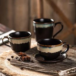 Mugs Japanese Espresso Cups Vintage Coffee Mug Tazas De Ceramica Creativas Eco Friendly Friends Canecas Turkish