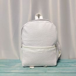 DOMIL Seersucker-Schultaschen, weiße Streifen, Baumwolle, klassischer Rucksack, GA Warehosue Soft Girl, personalisierte Rucksäcke für Mädchen DOM106031