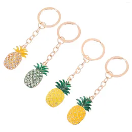 Keychains 4 Pcs Monstera Leaf Keychain Of The Lid Novel Ornament Coconut Tree