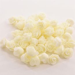 500pcs small 3-3 5cm PE foam rose flower head wedding candy box car hat cloth decoration accessories DIY flower wall ball head230o