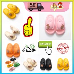 Designer Flat Little Bear slides sandals slippers for men women anti slip wear Light weight breathable Low cut super Fashion Hot unisex Pool Size 35-46