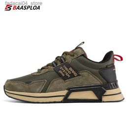Roller Shoes Baasploa New Men Fashion Leather Waterproof Casual Shoes Non-Slip Wear-Resistant Running Shoes Breathable Male Sneakers Q240201
