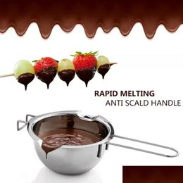 Baking & Pastry Tools Stainless Steel Chocolate Melting Pot Double Boiler Milk Bowl Butter Candy Warmer Pastry Baking Tools Wholesale Dhreo