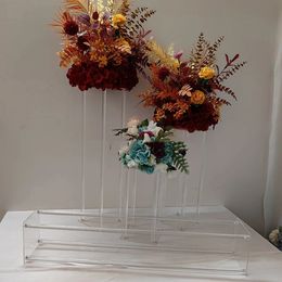 Wholesale 40cm to 130cm) New Design Wedding Decoration Backdrop clear acrylic Plinths Stand small Cake Table Flower Pedestal