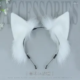 Party Supplies Cat Ear Headband Kawaii Fox Lolita Cosplay Headwear Japanese Fluffy Hair Accessories Adjustable Jk Role Play Headdress