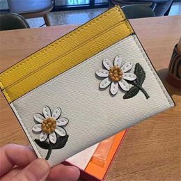 Sell Flower Print Card Holders Designer Wallet Coin Purse Leather Passport Holder Simple Designer Bag 220916