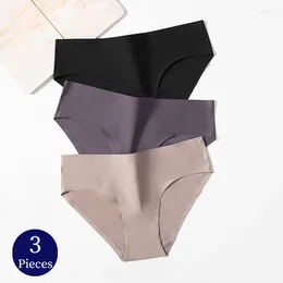 Women's Panties WarmSteps 3PCS Set Cozy Seamless Underwear Sports Breathable Woman Briefs Silk Satin Underpants Healthy Lingerie
