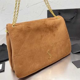 Chic S-letter Velvet Luxury Bag Women Cross Body Designers Bag Classic Gold Chain Shoulder Bags Hardware Soft Messenger Bag Large Capacity Design Handbag Totes