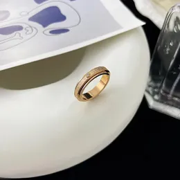 Cluster Rings High Quality Classic Brand Anniversary Gift Jewellery For Lovers Rotate Wedding Rose Gold Pure 925 Sliver 5A Zircon