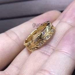 Seal t Rings Jewellery Steel Vine Full Diamond Ring Female v Gold Plated 18k Rose Set with Box IJV4 IJV4