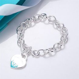 Famous Designer Letters Pendant Couple Bracelets Fine Jewellery OT Heart Silver Charm Bracelet For Women Jewelry1879