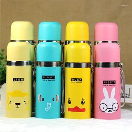 Water Bottles 350/500ML Lovely Animal Pattern Vacuum Thermos Cup For Women Kids Bottle Stainless Steel Garrafa Termica