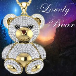 Pendant Necklaces Exquisite Fashion Bear Necklace Lovely Animal Jewellery For Women Birthday Party Anniversary Gift